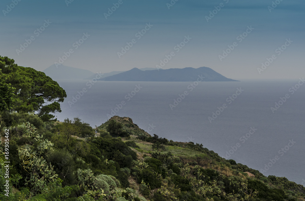 Panoramic view of the north coast of the island of sicily