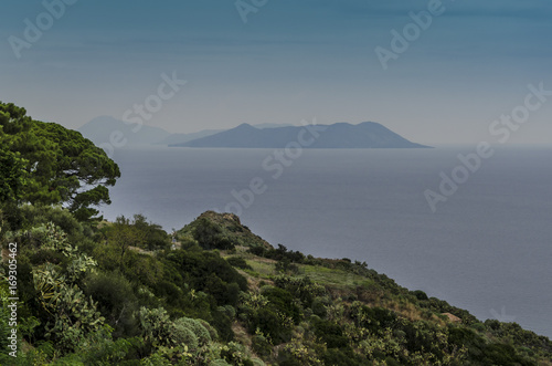 Panoramic view of the north coast of the island of sicily