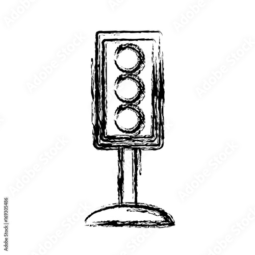 traffic light icon over white background vector illustration