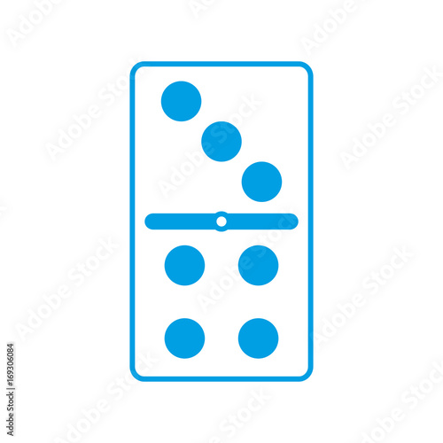 domino piece icon over white background vector illustration