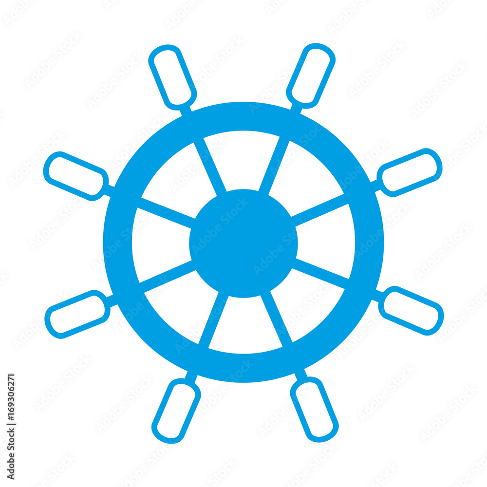 rudder icon over white background vector illustration rudder icon over white background vector illustration