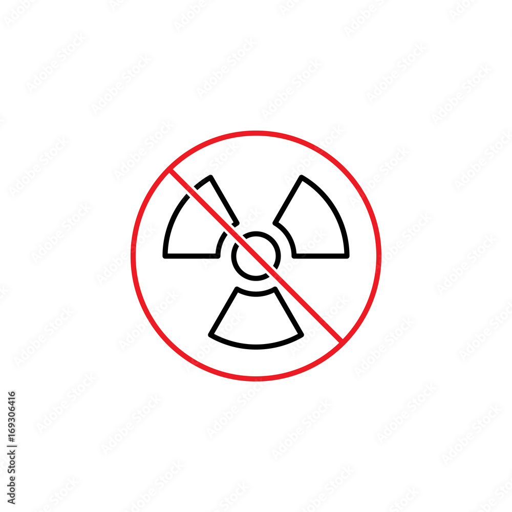 no radiation chemicals sign on white background no radiation chemicals sign on white background