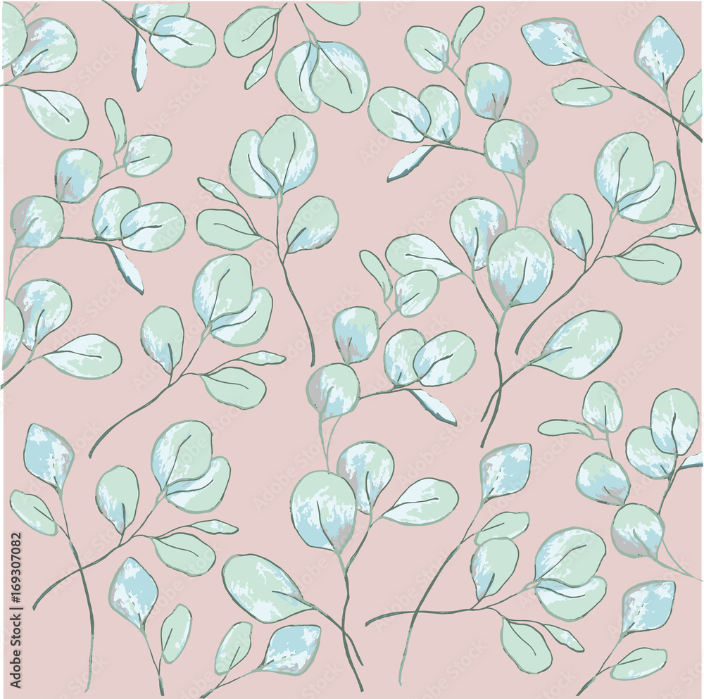 Fototapeta premium Bright azure in the leaves of eucalyptus