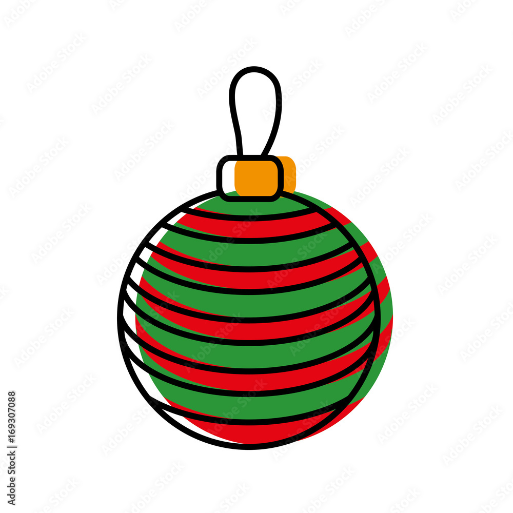 christmas ball icon over white background vector illustration christmas ball icon over white background vector illustration
