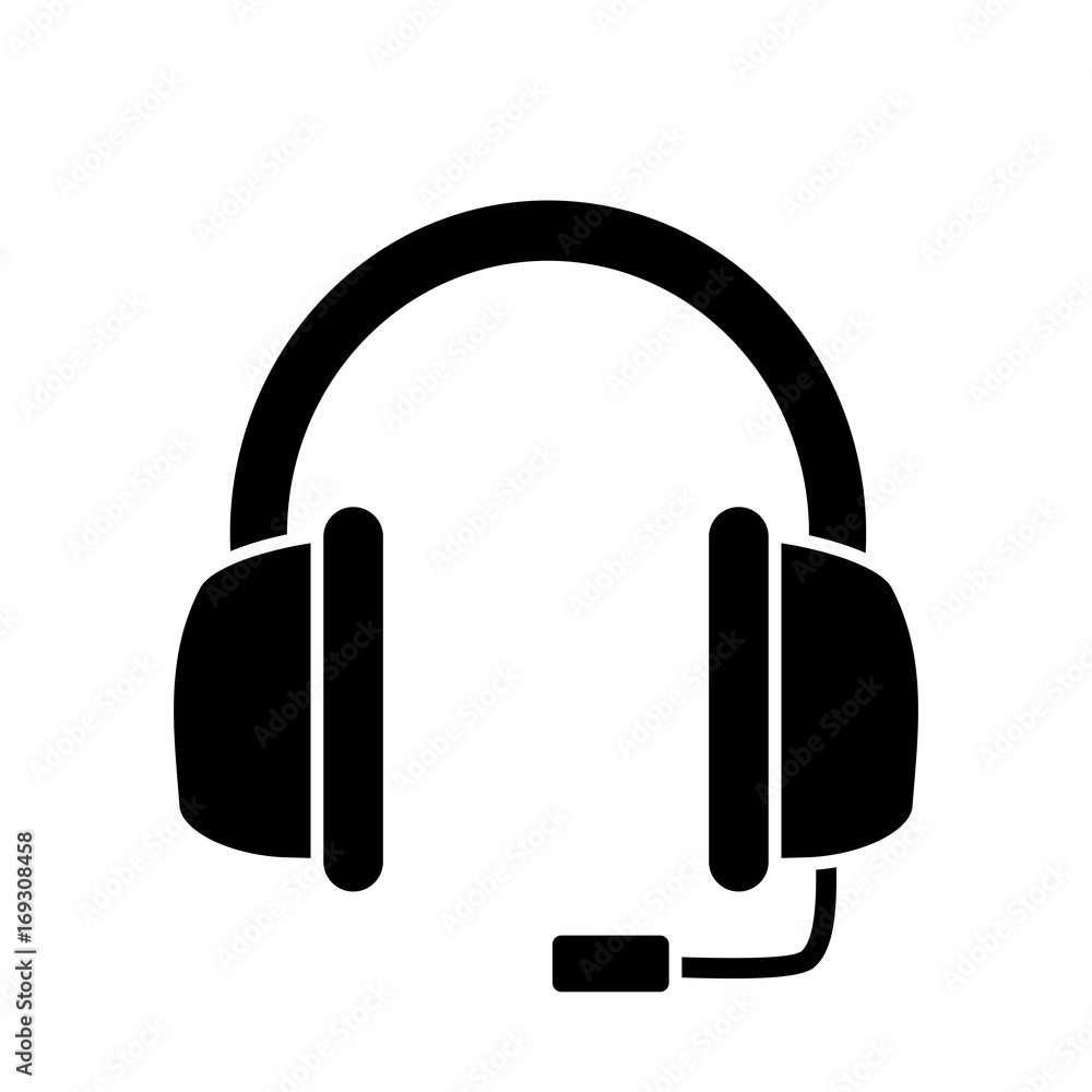 headphones icon over white background vector illustration headphones icon over white background vector illustration