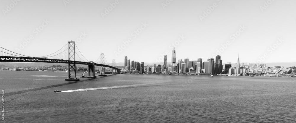 Fototapeta San Francisco Skyline B&W
