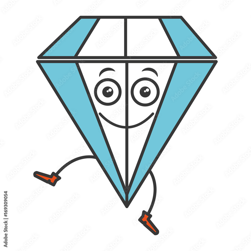 diamond luxury kawaii character vector illustration design diamond luxury kawaii character vector illustration design