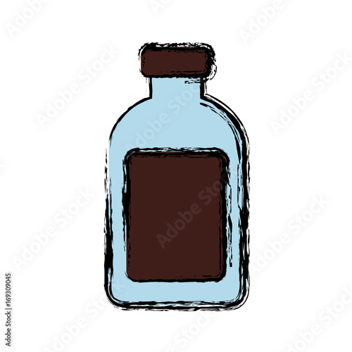 liquor bottle icon over white background vector illustration