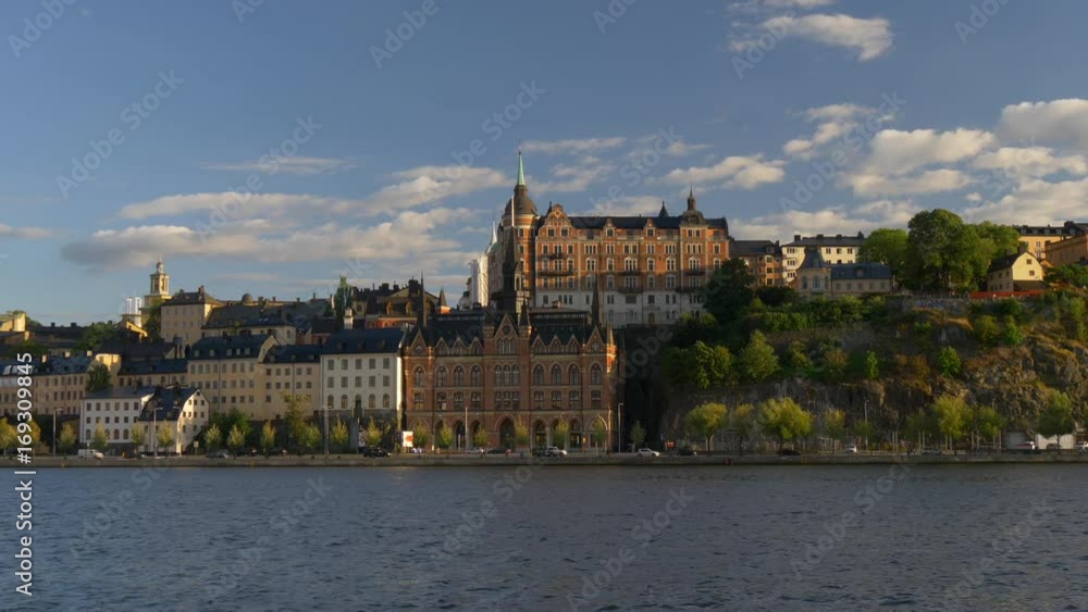 Sunset view of the Old Town pier architecture in Sodermalm district of Stockholm, Sweden Sunset view of the Old Town pier architecture in Sodermalm district of Stockholm, Sweden