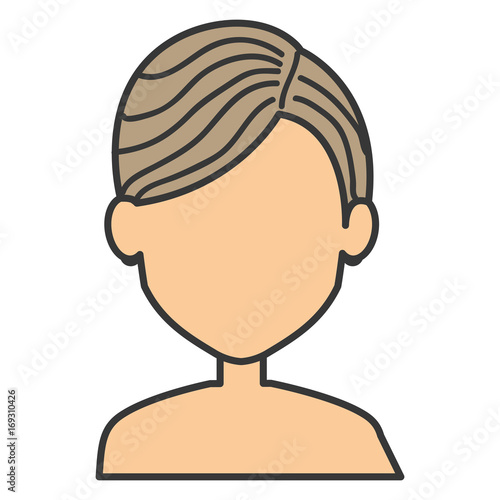 young man shirtless avatar character vector illustration design