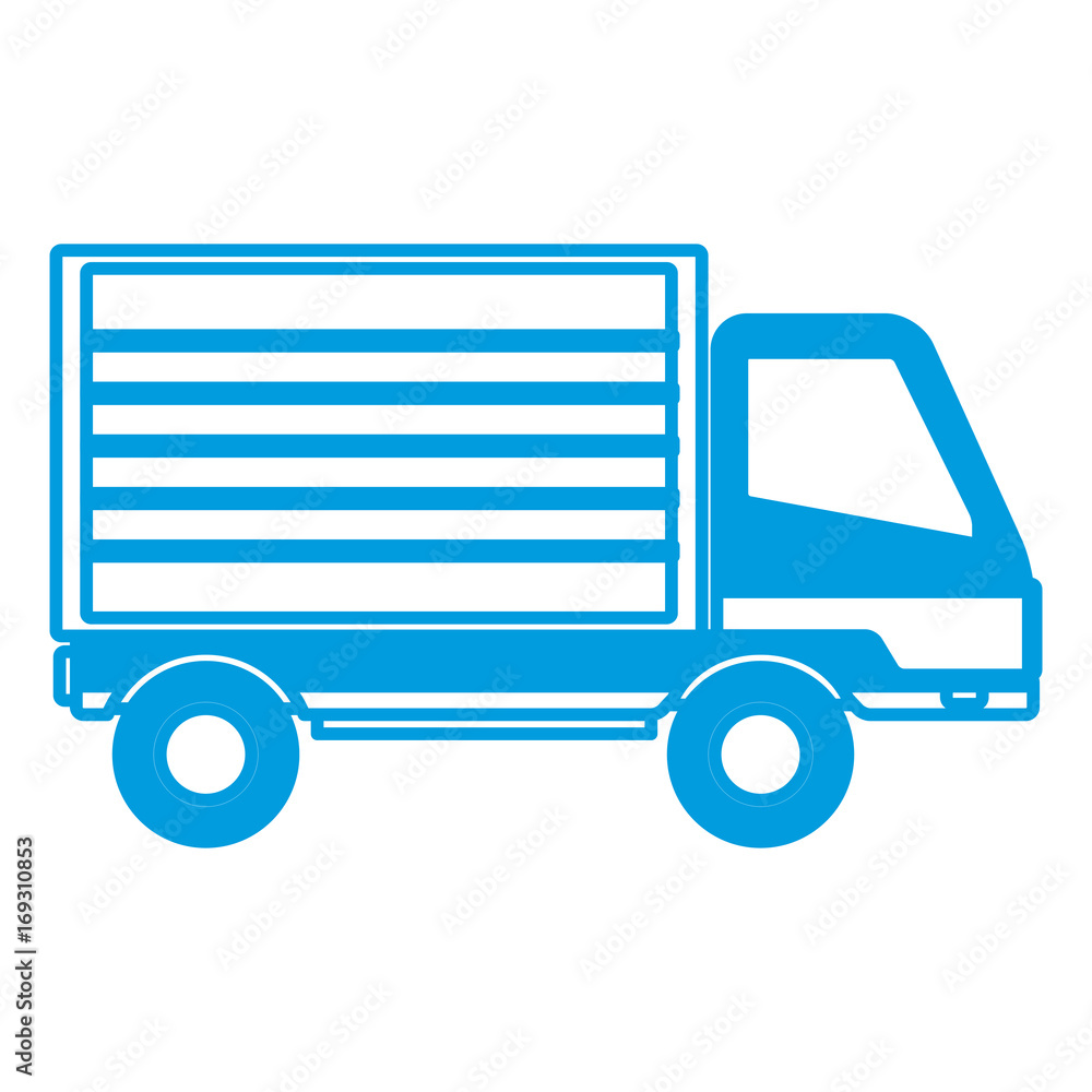 delivery truck van product goods shipping transport service vector illustration delivery truck van product goods shipping transport service vector illustration