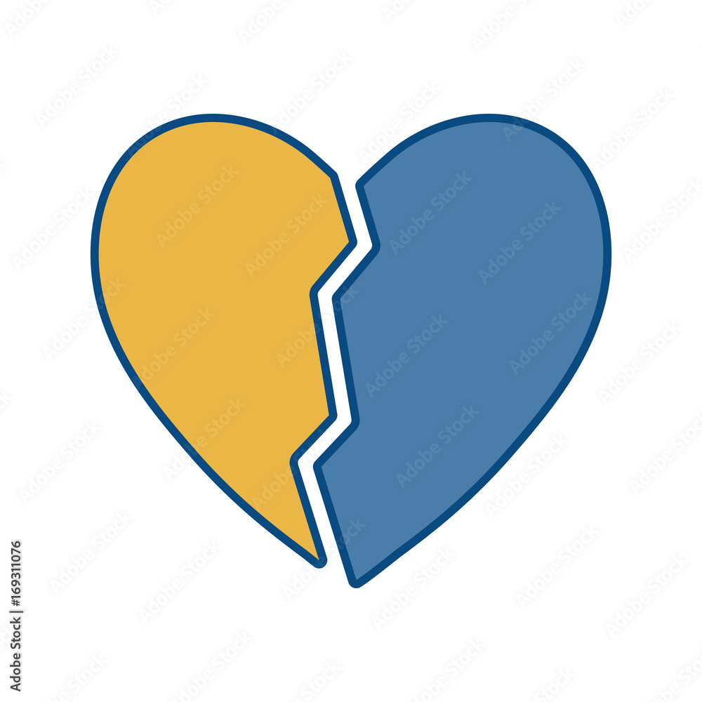 broken heart icon over white background vector illustration broken heart icon over white background vector illustration