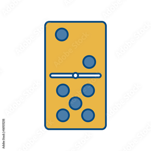 domino piece icon over white background vector illustration