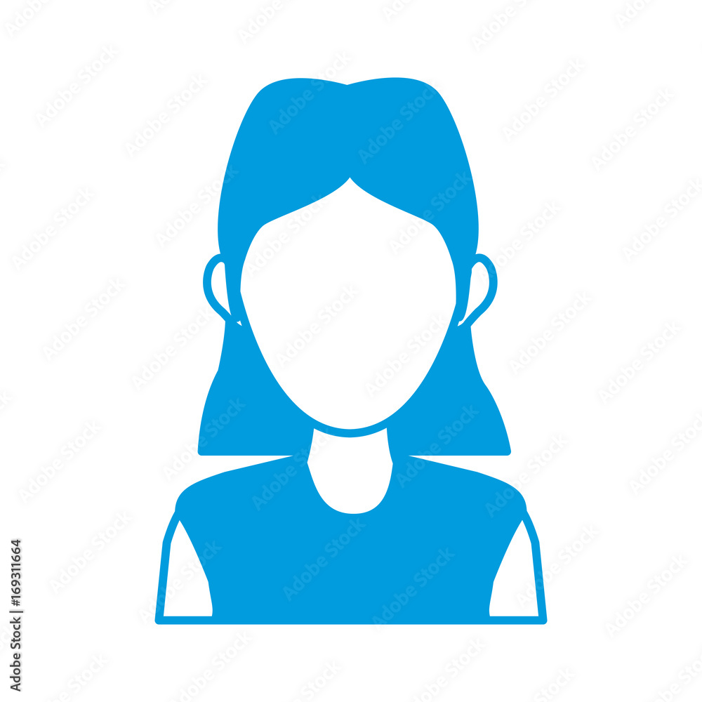 portrait woman character avatar employee icon vector illustration portrait woman character avatar employee icon vector illustration