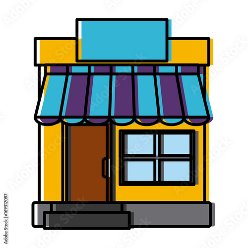 house facade small steps architecture icon vector illustration photo