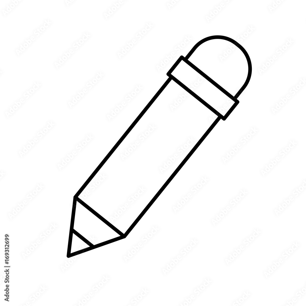 pencil utensil icon over white background vector illustration pencil utensil icon over white background vector illustration