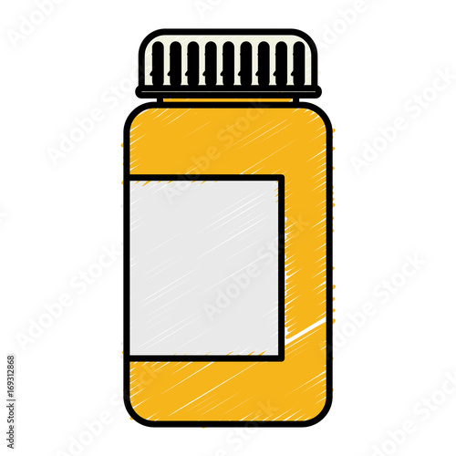 bottle drugs isolated icon vector illustration design
