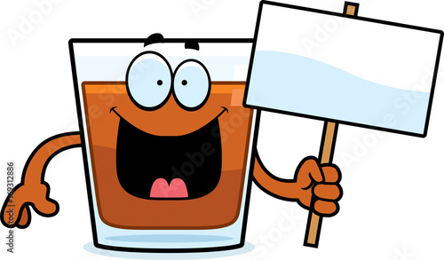 Cartoon Shot Glass Sign