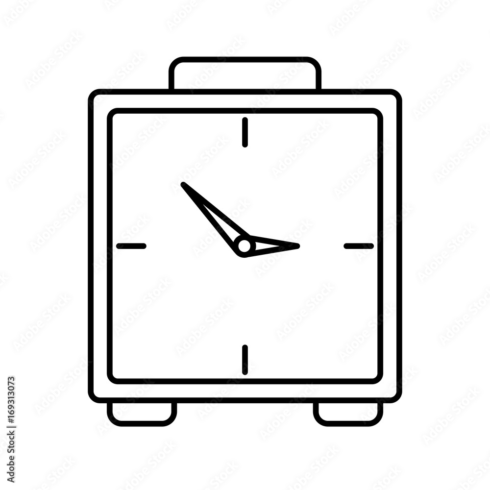 clock icon over white background vector illustration clock icon over white background vector illustration