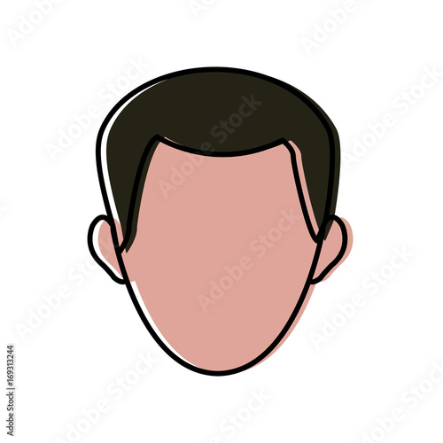 man face character people work profile image vector illustration