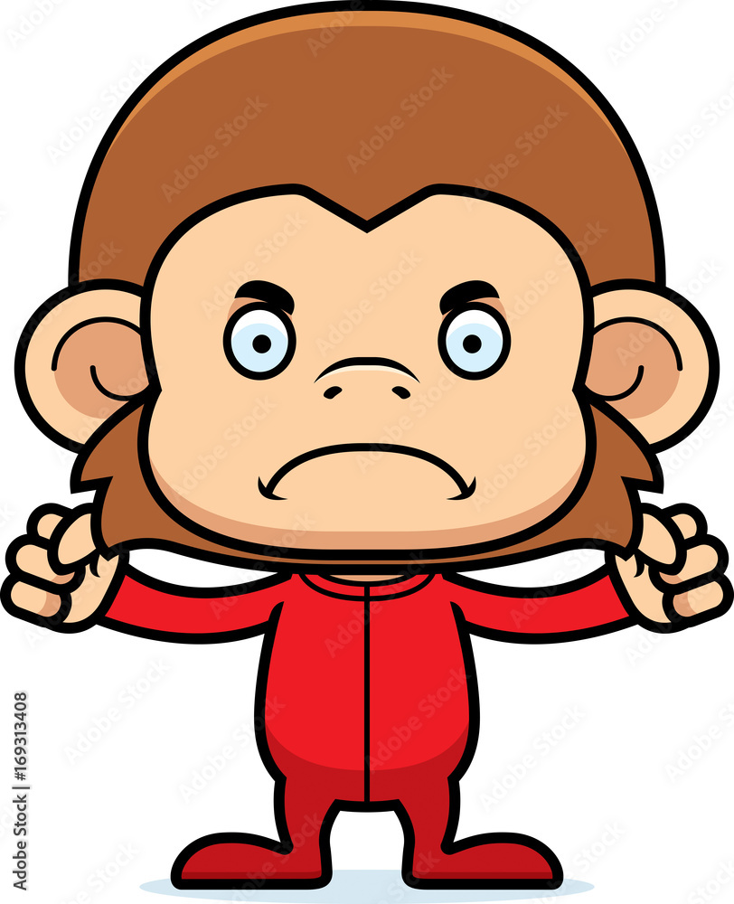 Cartoon Angry Monkey In Pajamas Cartoon Angry Monkey In Pajamas