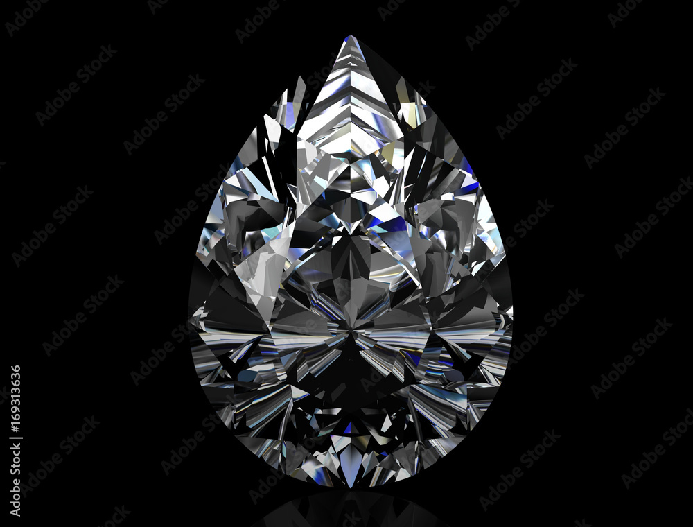 diamond jewel on black background (high resolution 3D image) diamond jewel on black background (high resolution 3D image)
