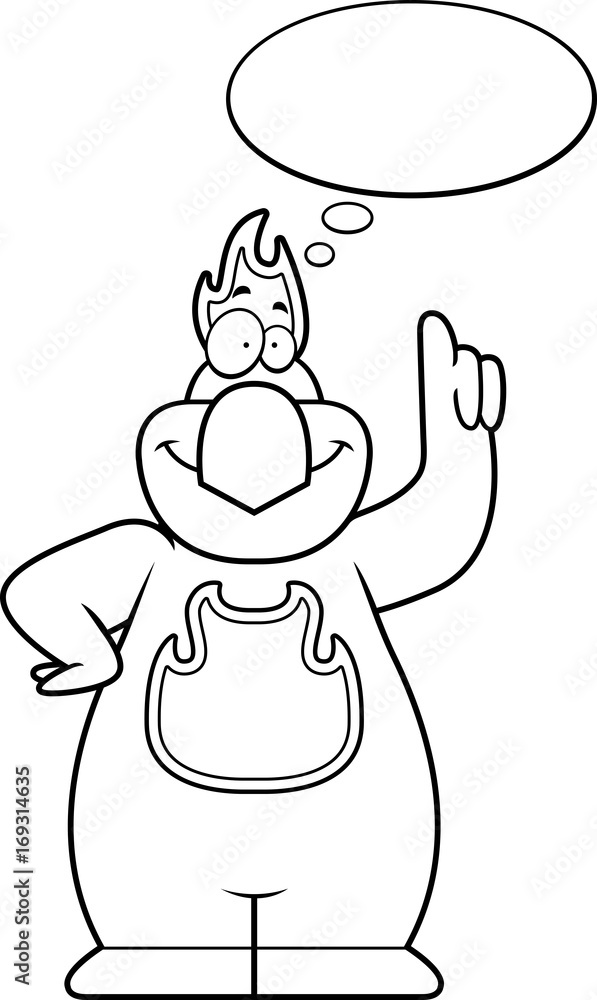 Cartoon Phoenix Thinking Cartoon Phoenix Thinking