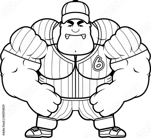 Angry Cartoon Baseball Player