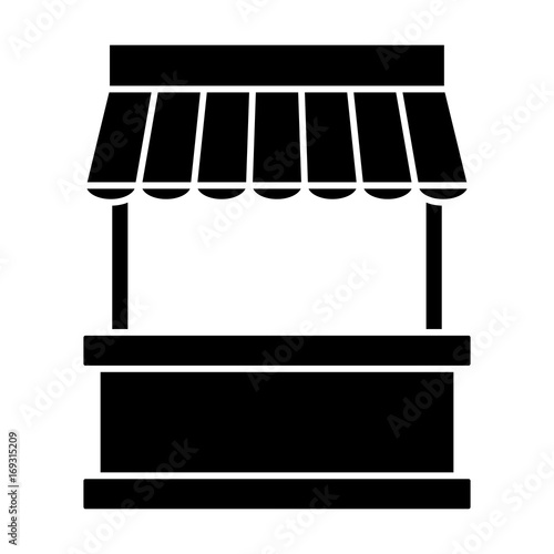 empty stand stall template store and marketing advertisement sale vector illustration