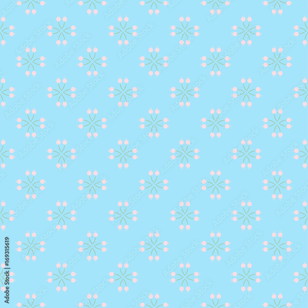 Seamless pattern with abstract flowers. Seamless pattern with abstract flowers.