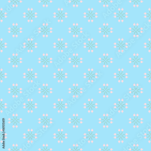 Seamless pattern with abstract flowers.