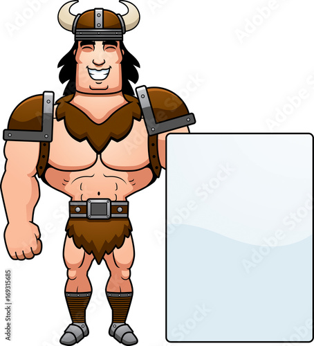 Cartoon Barbarian Sign