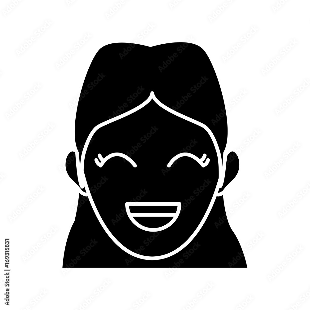 character woman head person image vector illustration character woman head person image vector illustration