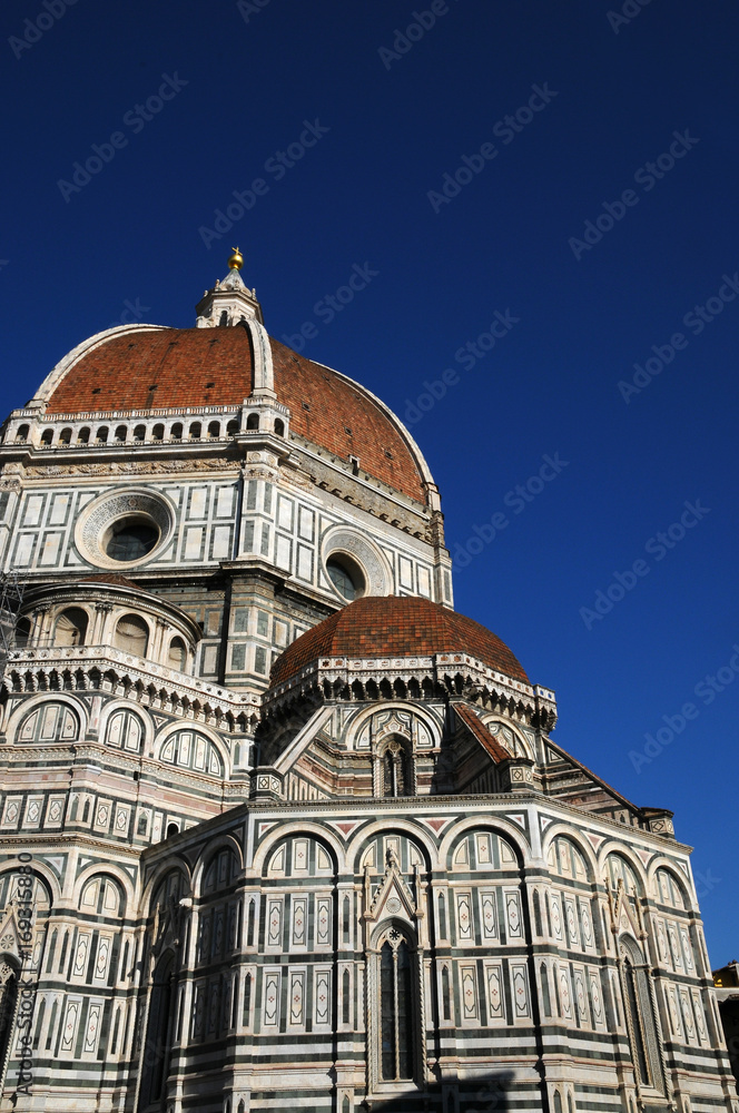 The roof of the Dome of Cathedral of Santa Maria del Fiore in Florence, Italy.