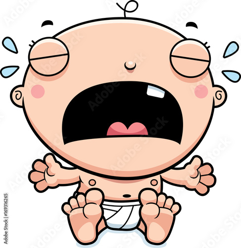 Cartoon Baby Boy Crying
