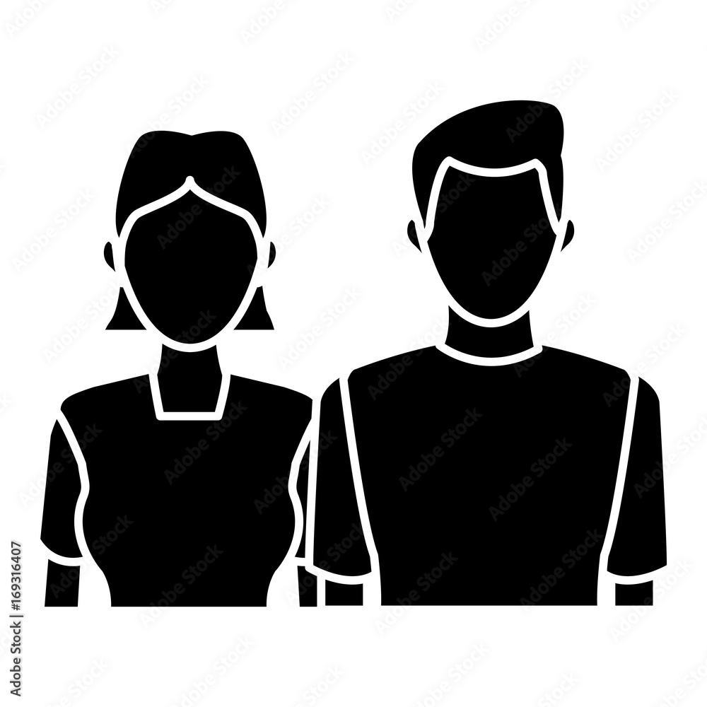 delivery man and woman portrait people worker vector illustration delivery man and woman portrait people worker vector illustration