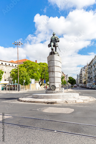 Ferdinand Magellan Statue Lisbon Portugal
