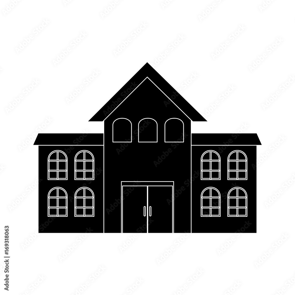 modern house icon over white background vector illustration