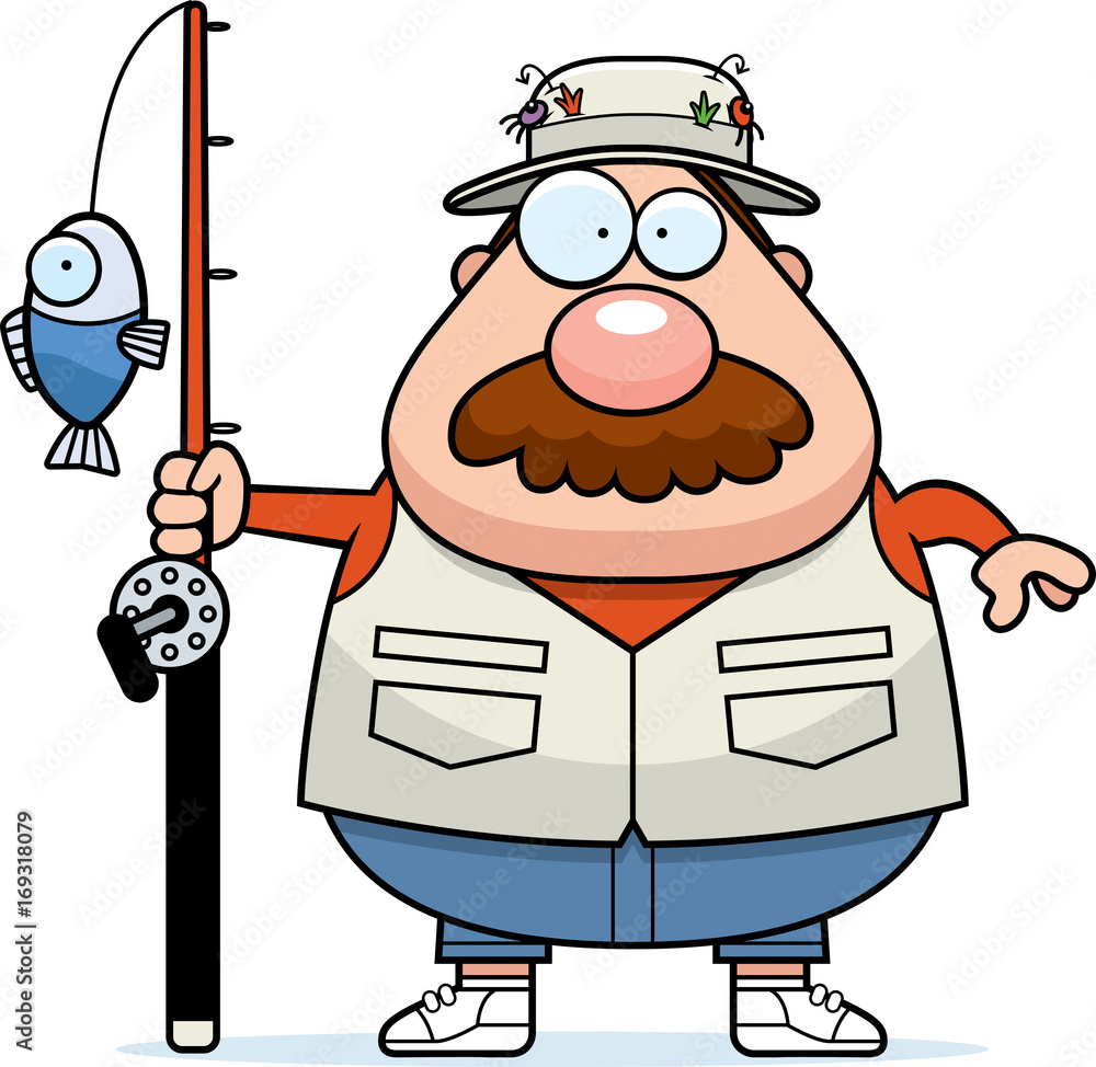 Cartoon Fisherman Mustache Stock Vector | Adobe Stock