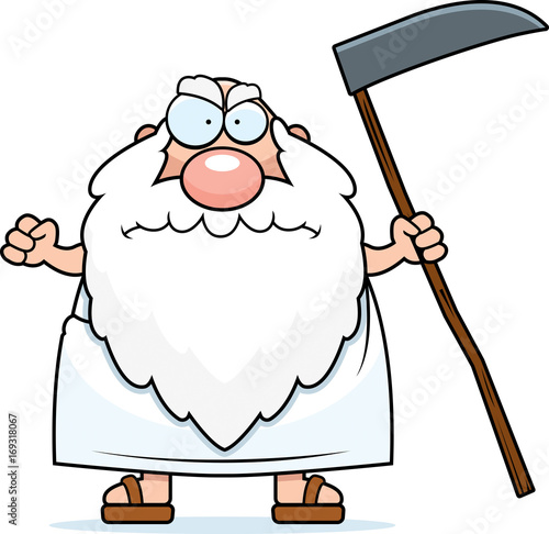 Angry Cartoon Father Time