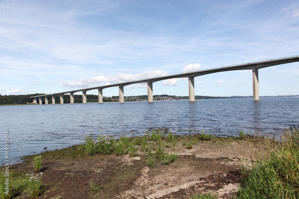 The Vejle fjord bridge in Denmark