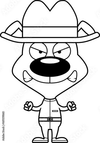 Cartoon Angry Cowboy Puppy