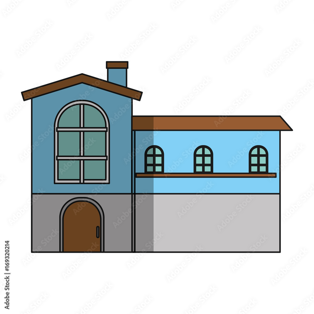 modern house icon over white background colorful design vector illustration modern house icon over white background colorful design vector illustration
