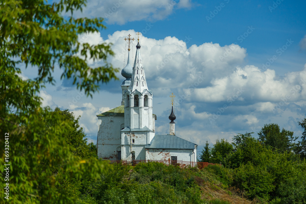 Cosmas and Damian Church with bell tower in Suzdal, Russia