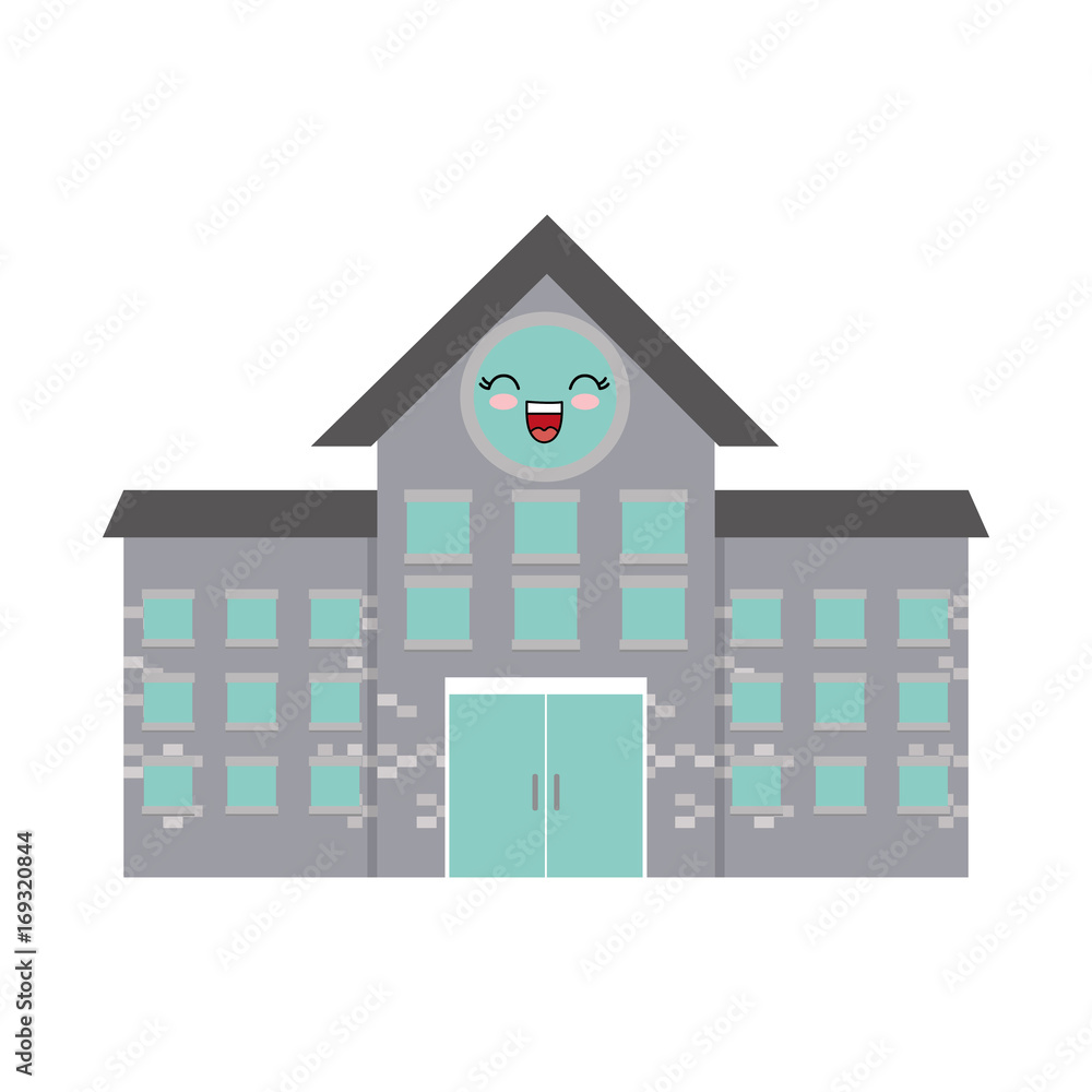 kawaii house icon over white background colorful design vector illustration kawaii house icon over white background colorful design vector illustration