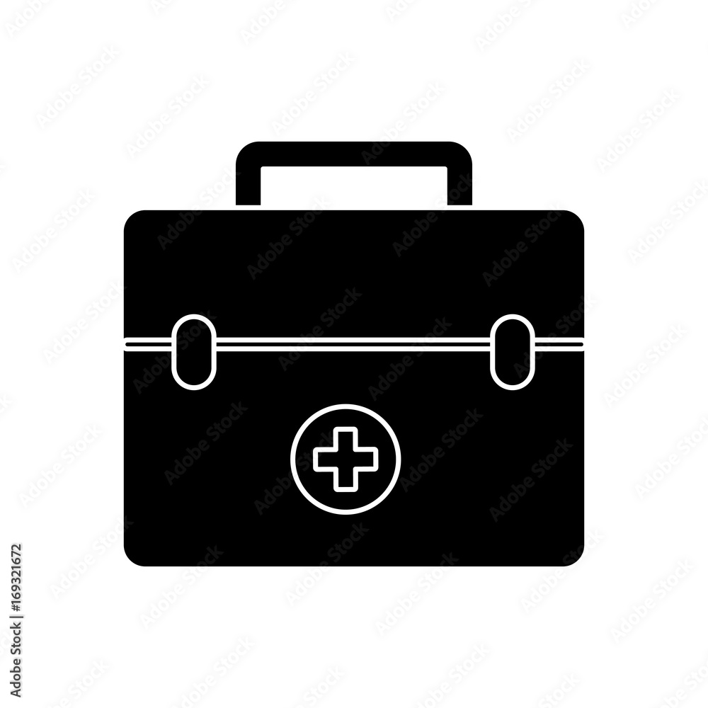 first aid kit icon over white background vector illustration first aid kit icon over white background vector illustration