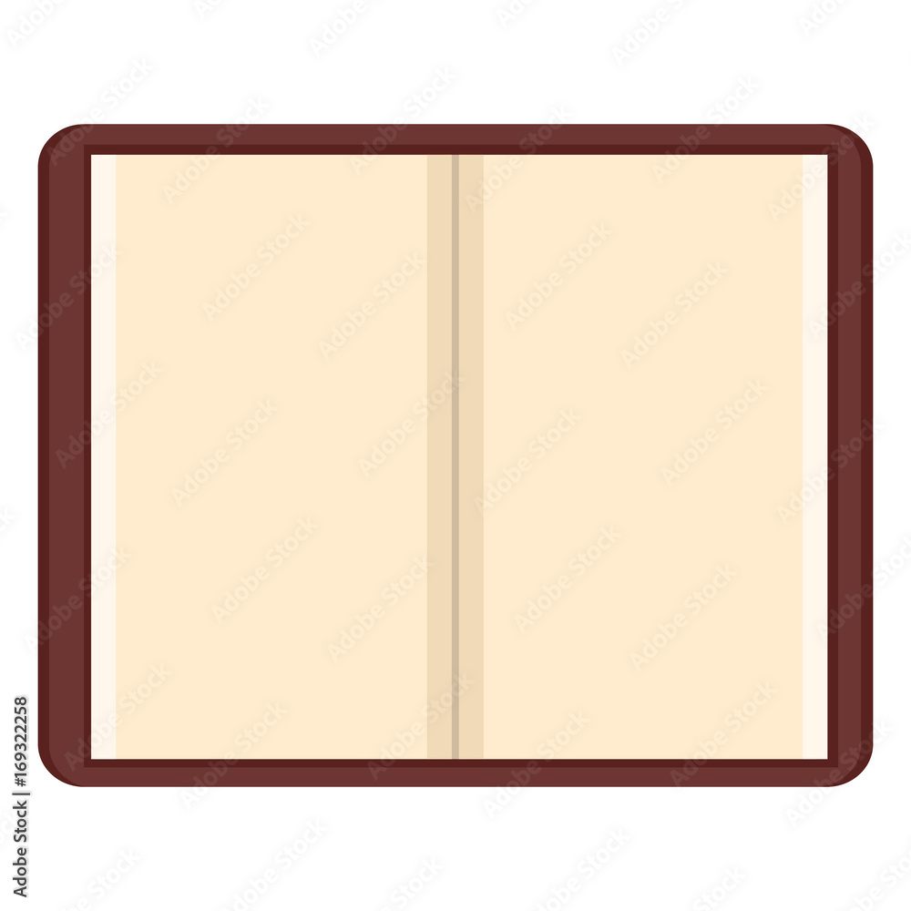 Vector Open Brown Notepad with Blank White Pages Vector Open Brown Notepad with Blank White Pages