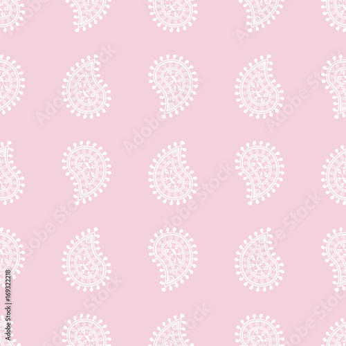 Pink seamless pattern with abstract ornament