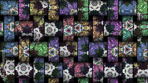 Mosaic kaleidoscopic vj seamless loop