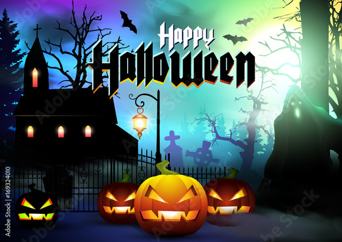 Halloween Background. Happy Halloween card.